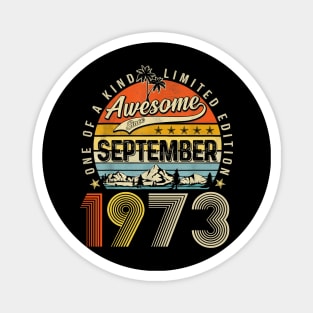 Awesome Since September 1973 Vintage 50th Birthday Magnet